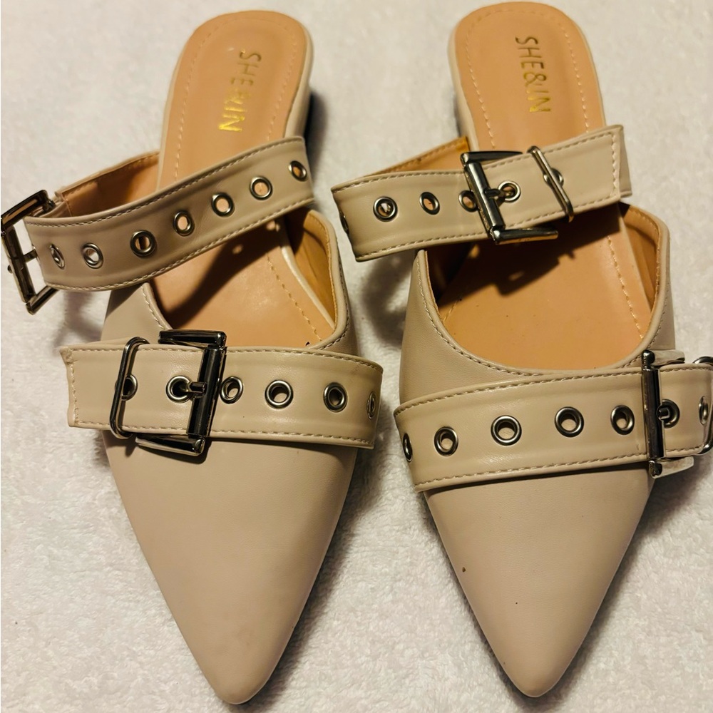 Brand New Slides By SHE & IN - Size 7 USA / 38 EURO - Heel Height 1” - box 11